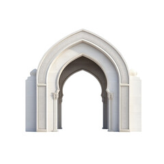 Fototapeta premium Intricate arabic architectural archway gate isolated structure timeless design element classic gateway