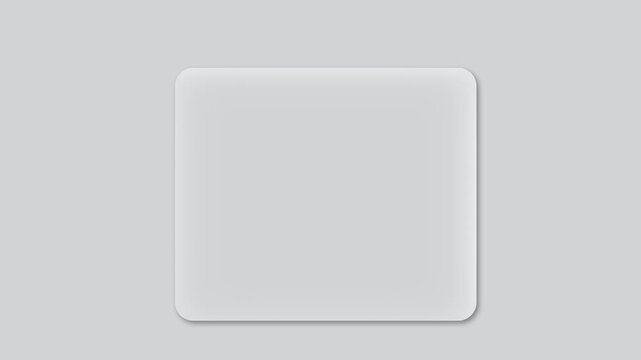 Liquid glass text box bar animation morphing into square shape on grey background and green screen. 4K text box animated perfect for titles, text, tech, and presentations.