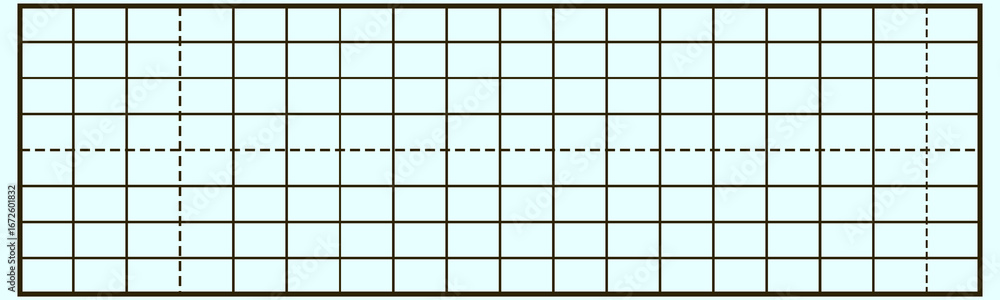 Aufkleber geometric grid pattern on light blue background with dotted and dashed lines.