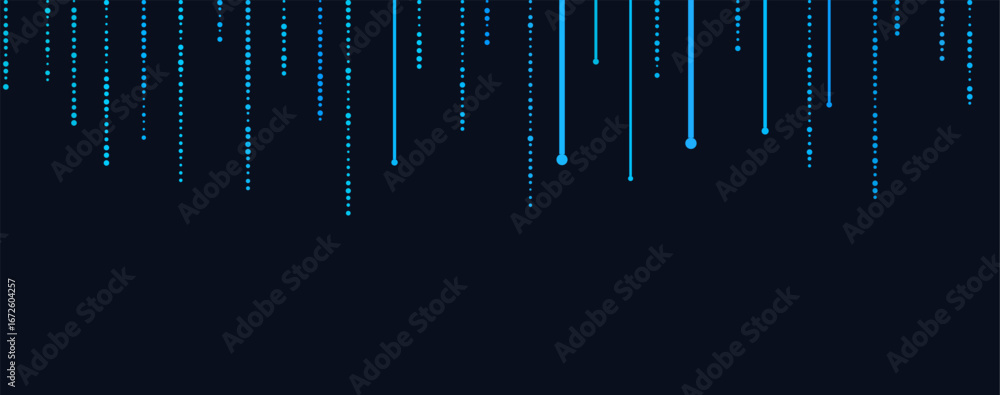 Poster futuristic vector tech background with abstract geometric lines and dots.