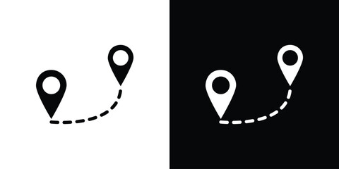 Route icon design vector collection. flat icons.