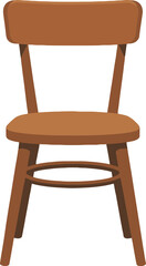 Simple Wooden Chair, Brown Wooden Chair Illustration, Classic Dining Chair Design, Rustic Wooden Chair Image, Wooden Chair Clipart