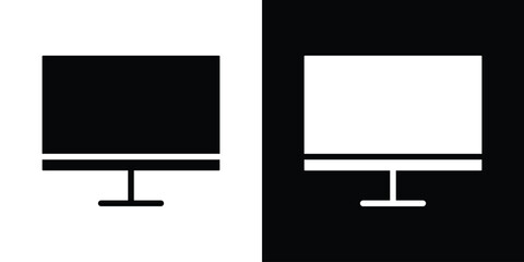 Monitor icon design vector collection. flat icons.