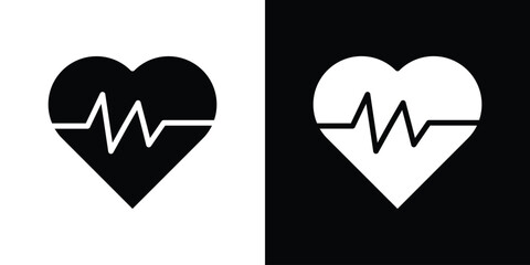 Heartbeat icon design vector collection. flat icons.