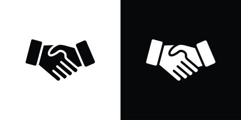 Handshake icon design vector collection. flat icons.