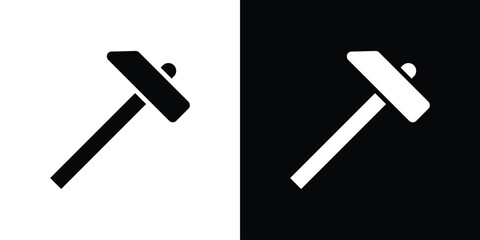 Hammer icon design vector collection. flat icons.