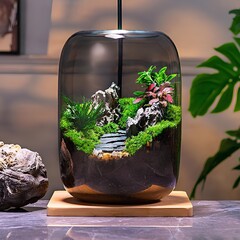 flowers in a glass vase