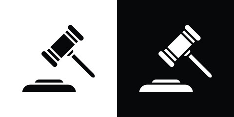 Gavel icon design vector collection. flat icons.