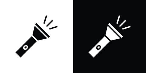 Flashlight icon design vector collection. flat icons.