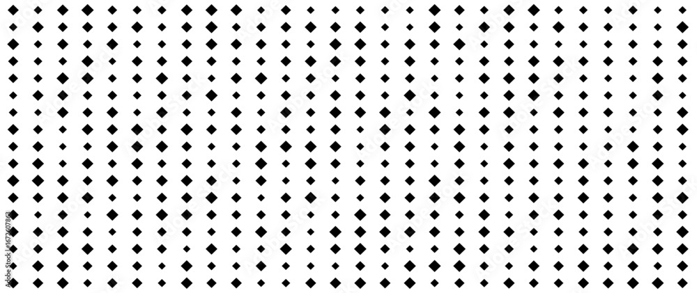 Poster seamless vector tech background with geometric black dots on white surface.