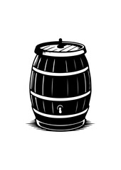 Wooden Barrel Icon Illustration