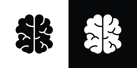 Brain icon design vector collection. flat icons.