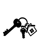 Keys with House Keychain