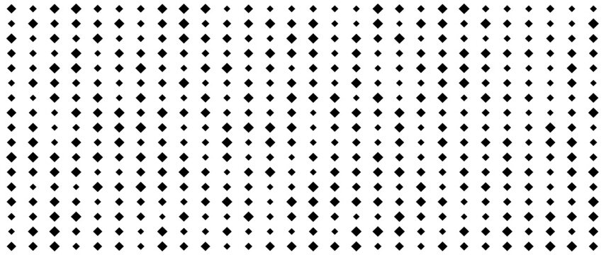 Seamless vector tech background with geometric black dots on white surface.