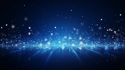 Elegant blue glitter sparkles creating a magical atmosphere