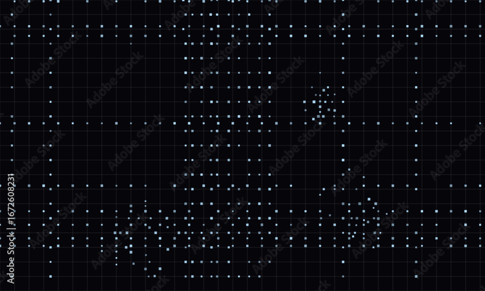 Aufkleber futuristic vector tech background with digital dots and grid patterns.