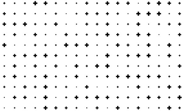 Dynamic vector tech background with plus sign pattern for modern design projects.