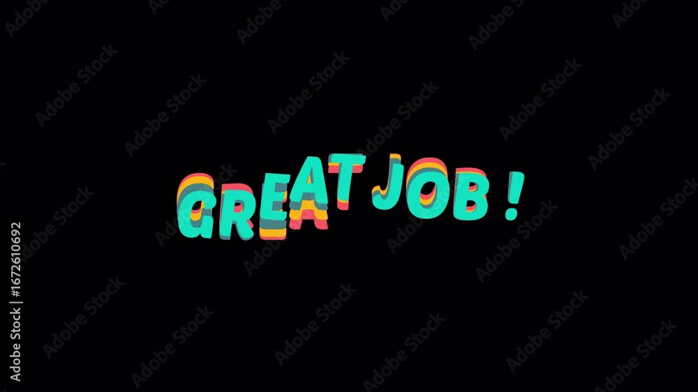 Poster animated waving text 