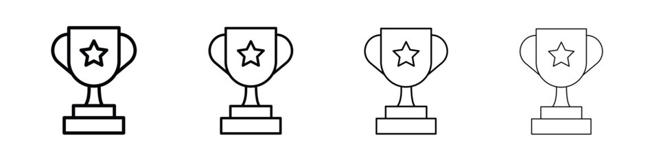 Trophy icon symbol pictogram set