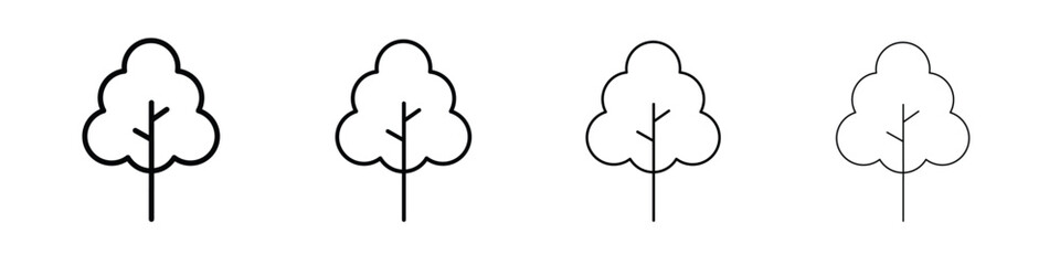 Tree icon symbol pictogram set