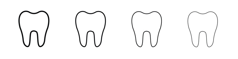 Tooth icon symbol pictogram set
