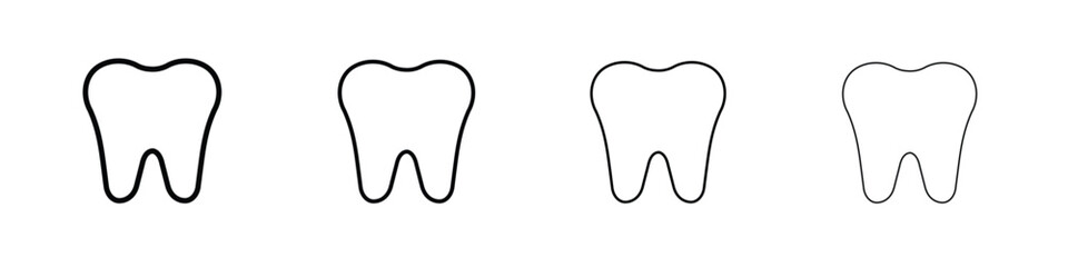 Tooth icon symbol pictogram set