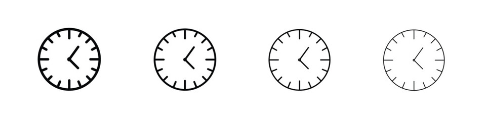 Time icon symbol pictogram set