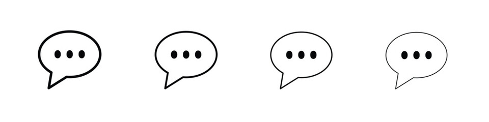 Speech bubble icon symbol pictogram set