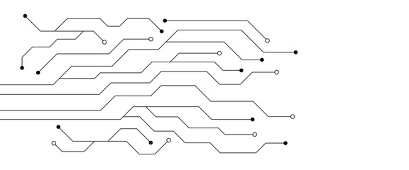 Obraz premium web circuit board techno banner. eps10 vector illustration.