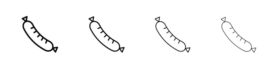 Sausage icon symbol pictogram set