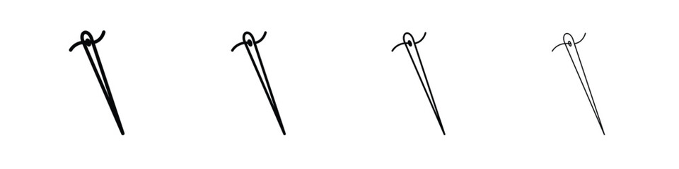 Needle icon symbol pictogram set