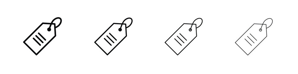 Label icon symbol pictogram set