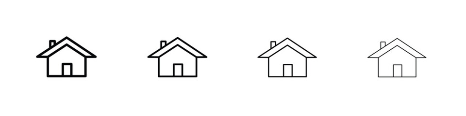 House icon symbol pictogram set