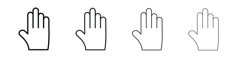 Hand icon symbol pictogram set