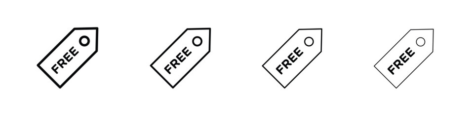 Free tag icon symbol pictogram set