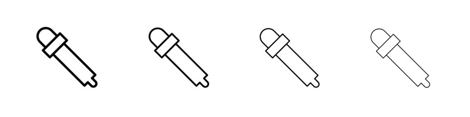 Eye dropper icon symbol pictogram set