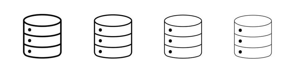 Database icon symbol pictogram set