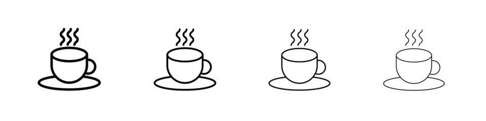 Coffee icon symbol pictogram set
