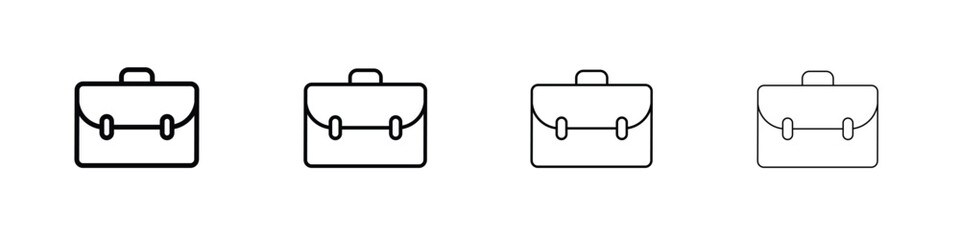 Briefcase icon symbol pictogram set