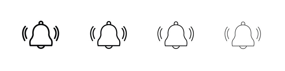 Bell icon symbol pictogram set