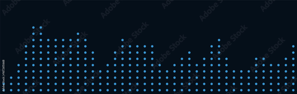 Aufkleber dynamic vector tech background with abstract geometric dot pattern design.