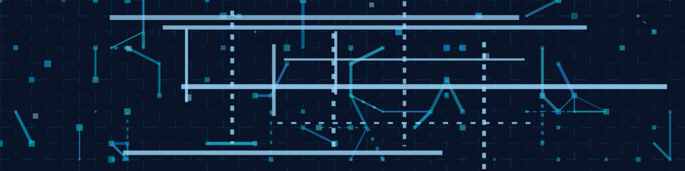 Futuristic vector tech background with geometric patterns and digital lines.