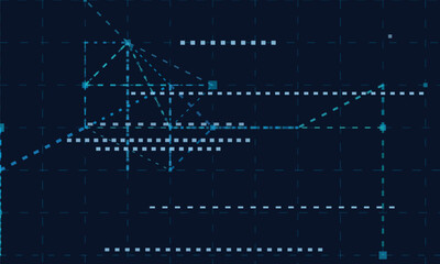Geometric vector tech background with dark grid pattern and blue lines.