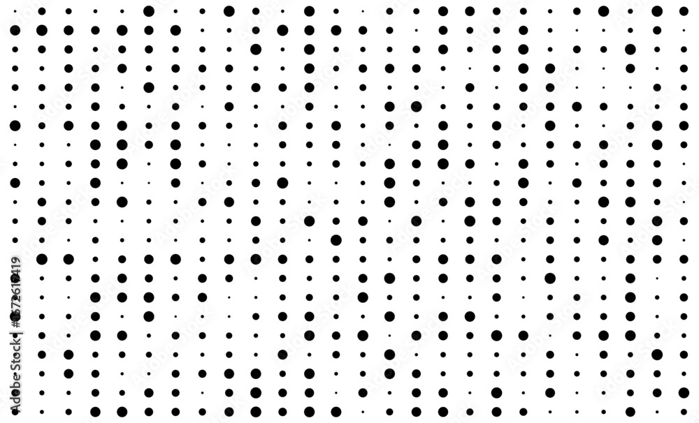 Poster minimalist vector tech background with black dot pattern on white.