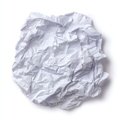 Obraz premium A crumpled paper ball, showcasing a sense of discarded ideas and lost effort. The texture of the paper and the shadows create a dramatic effect.