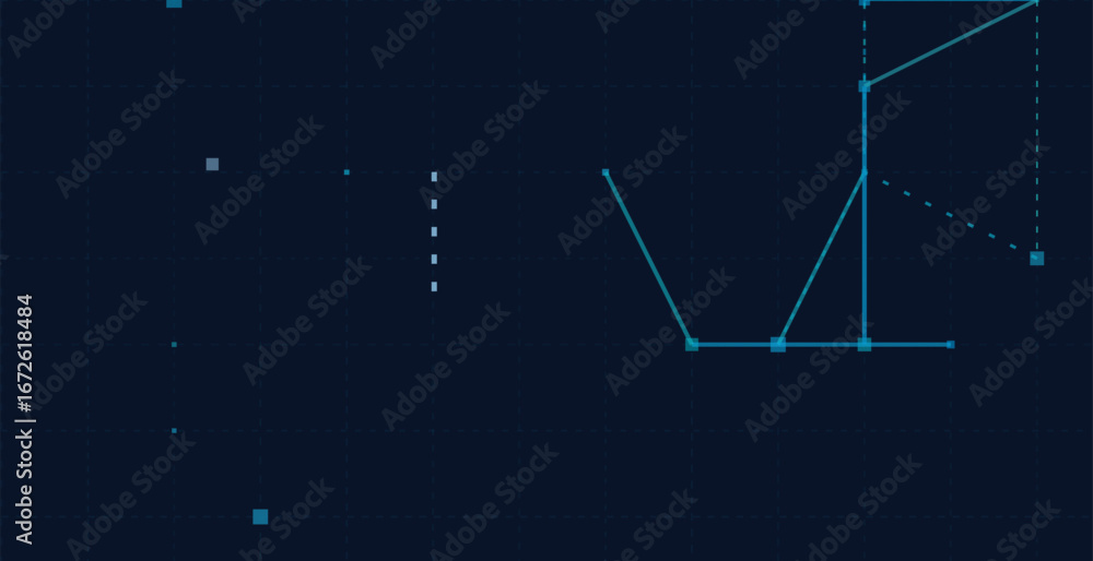 Aufkleber sleek vector tech background with geometric lines and digital elements.