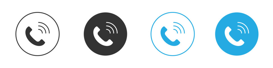 Telephone icon for app and web design. Simple element illustration.