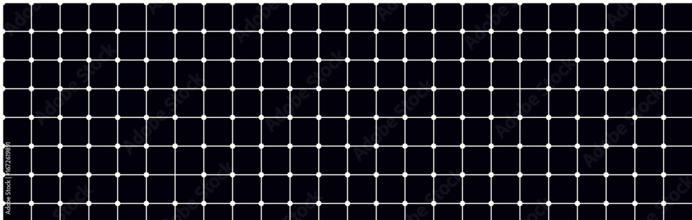 Poster seamless grid pattern with black rounded squares on white background.