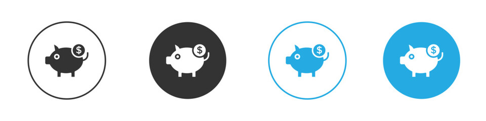 Piggy bank icon for app and web design. Simple element illustration.