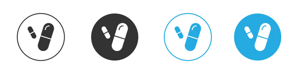 Pill icon for app and web design. Simple element illustration.